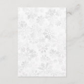 Winterschneeflockenhochzeit Begleitkarte (Rückseite)