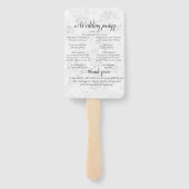 Winterschneeflockenhochzeit Fächer (Rückseite)