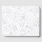 Winterschneeflockenhochzeit Gästebuch (Rückseite)