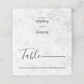 Winterschneeflockenhochzeit Platzkarte (Außenseite Aufgefaltet)