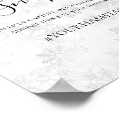Winterschneeflockenhochzeit Poster (Ecke)