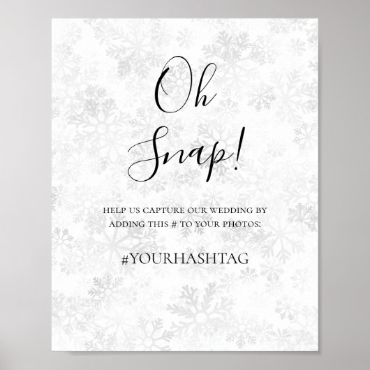Winterschneeflockenhochzeit Poster (Vorne)