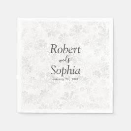 Winterschneeflockenhochzeit Serviette