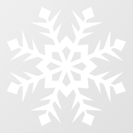 Winterschneeflockenklammer Fensteraufkleber (Blatt)