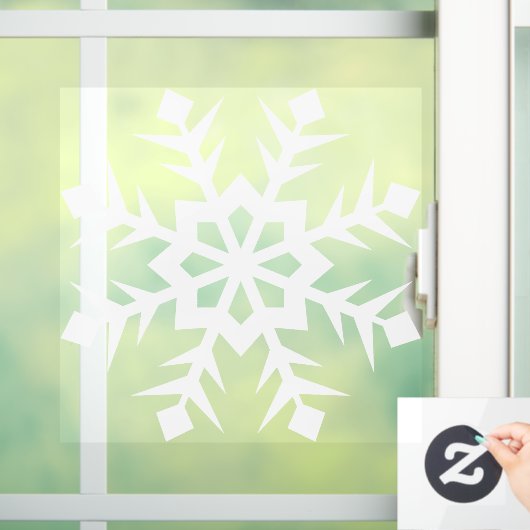 Winterschneeflockenklammer Fensteraufkleber (Zuhause)