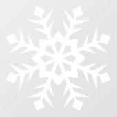 Winterschneeflockenklammer Fensteraufkleber (Blatt)