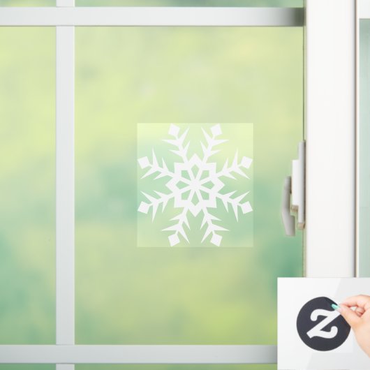 Winterschneeflockenklammer Fensteraufkleber (Zuhause)