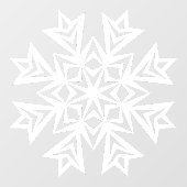 Winterschneeflockenklammer Fensteraufkleber (Blatt)