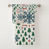 Winterschneeflockenmuster Badhandtuch Set (Insitu)