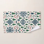 Winterschneeflockenmuster Badhandtuch Set (Handtuch)