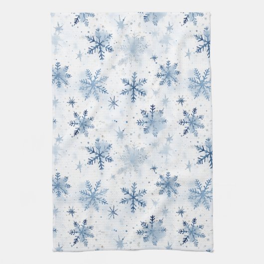 Winterschneeflockenmuster Geschirrtuch (Vertikal)