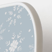 Winterschneeflockenmuster Individuelle Name Pickleball Schläger (Linke Seite)