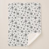 Winterschneeflockenmuster Sherpadecke (Vorderseite)