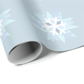 Winterschneeflockenpapier Geschenkpapier (Rolleneckpunkt)