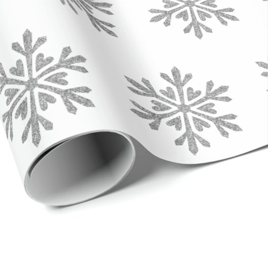 Winterschneeflockenpapier Geschenkpapier (Rolleneckpunkt)