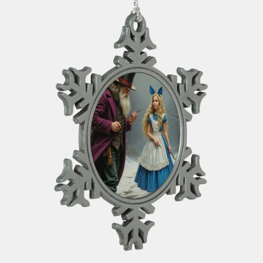 Winterschneeflockenschmuck Schneeflocken Zinn-Ornament (Links)