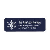 Winterschneeflockenurlaub Rücksendeadresse (Vorne)