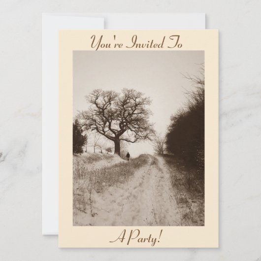 Winterschneefotografie Einladung (Vorderseite)