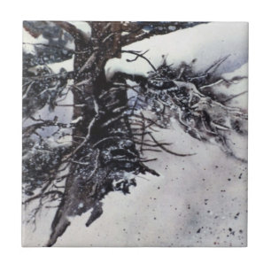 Winterschneefräse Landschaft Tile Fliese