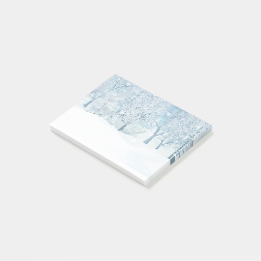 Winterschneefrostschneeflocken Post-it Klebezettel (angewinkelt)