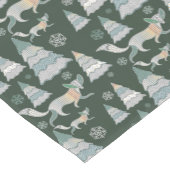 Winterschneefuchsmuster Kurzer Tischläufer (Ecke)