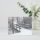Winterschneegedeckte Bridge Post Card Postkarte (Stehend Vorderseite)