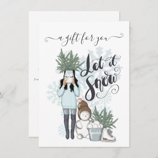 Winterschneegeschenk (Vorne/Hinten)