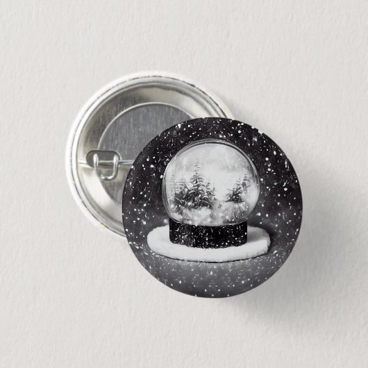 Winterschneeglobe Button (Vorne & Hinten)