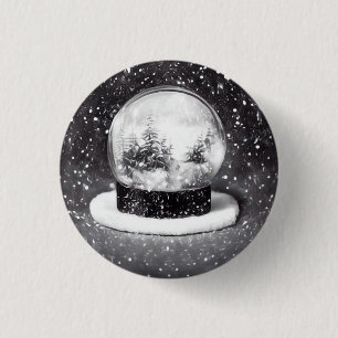 Winterschneeglobe Button