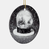 Winterschneeglobe Keramik Ornament (Rechts)