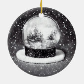 Winterschneeglobe Keramik Ornament (Hinten)
