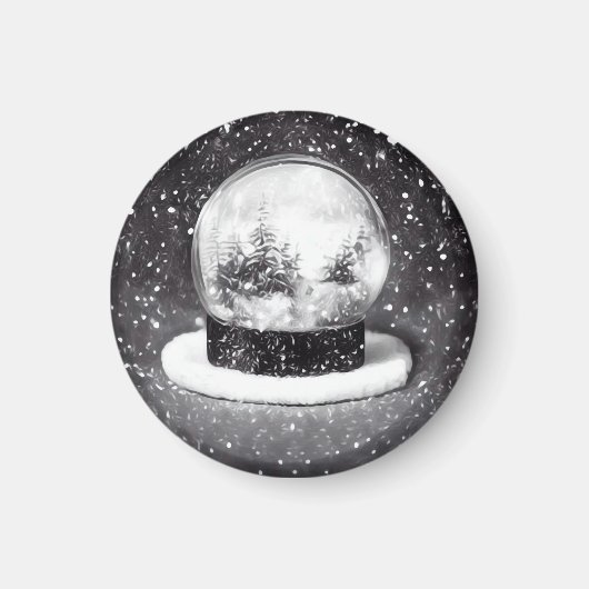 Winterschneeglobe Magnet (Vorne)