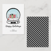 Winterschneeglobe - Mini-Karte Mitteilungskarte (Vorne/Hinten)