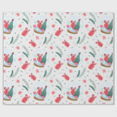 Winterschneeglobe-Musterpapier Geschenkpapier (Flach)