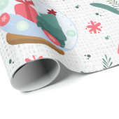 Winterschneeglobe-Musterpapier Geschenkpapier (Rolleneckpunkt)