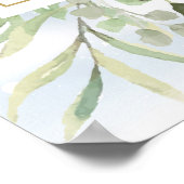 Winterschneegrün Babydusche Begrüßungszeichen Poster (Ecke)