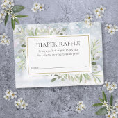 Winterschneegrün Windeln Raffle Kinderdusche Begleitkarte