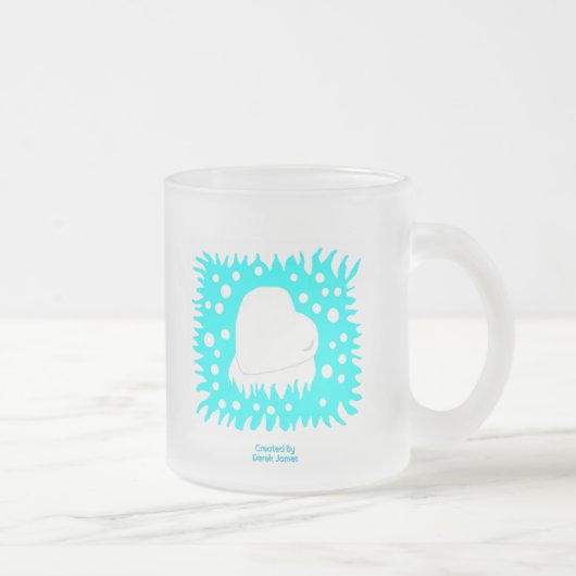 Winterschneeherz Kleine Mattierte Tasse (Rechts)