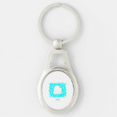 Winterschneeherz Oval Schlüsselanhänger (Vorderseite)