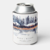 Winterschneehochzeit der Rust Navy Dosenkühler (Kanne Rückseite)