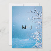 Winterschneehochzeit Einladung (Rückseite)