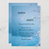 Winterschneehochzeit Einladung (Vorne/Hinten)