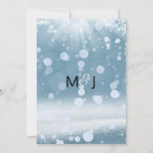 Winterschneehochzeit Einladung (Rückseite)
