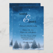 Winterschneehochzeit Einladung (Vorne/Hinten)