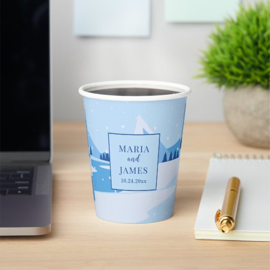 Winterschneehochzeit Pappbecher (InSitu)