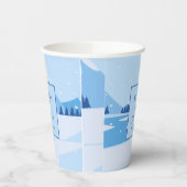 Winterschneehochzeit Pappbecher (Links)