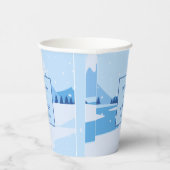 Winterschneehochzeit Pappbecher (Rechts)