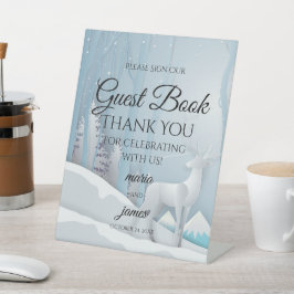 Winterschneehochzeit Sockelschild