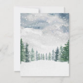 Winterschneejause Es ist kalte Außendusche Dankeskarte (Rückseite)