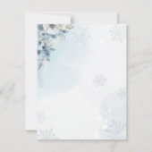 Winterschneejause Es ist kalte Außendusche Dankeskarte (Rückseite)